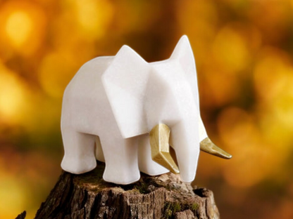 Geometric Elephant Sculpture