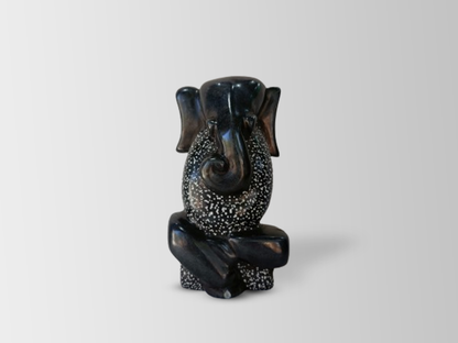 Divine Noir Ganesha Statue-Black