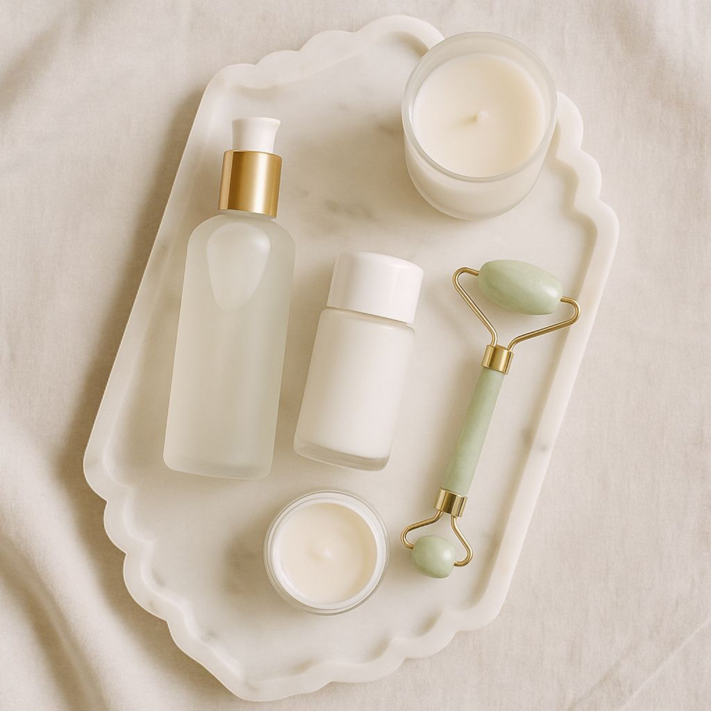 Royal White Marble Serving Tray
