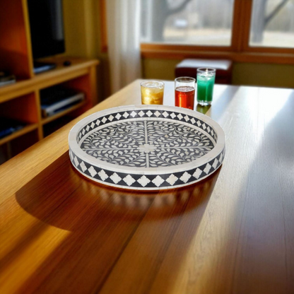 Artisan Wooden Mother of Pearl  Tray