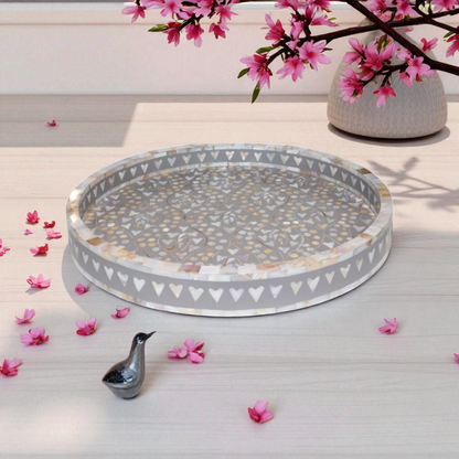 Aurora Wooden Mother of Pearl Inlay Tray