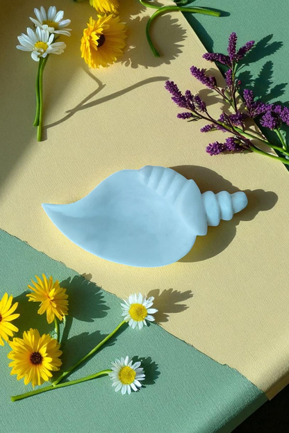 Marble Conch Leaf Trinket Dish