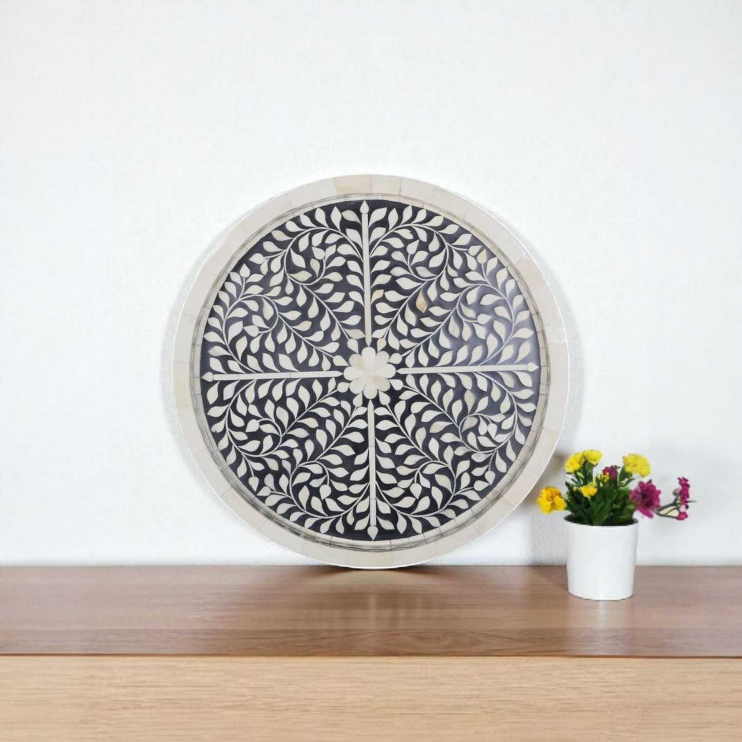 Artisan Wooden Mother of Pearl  Tray