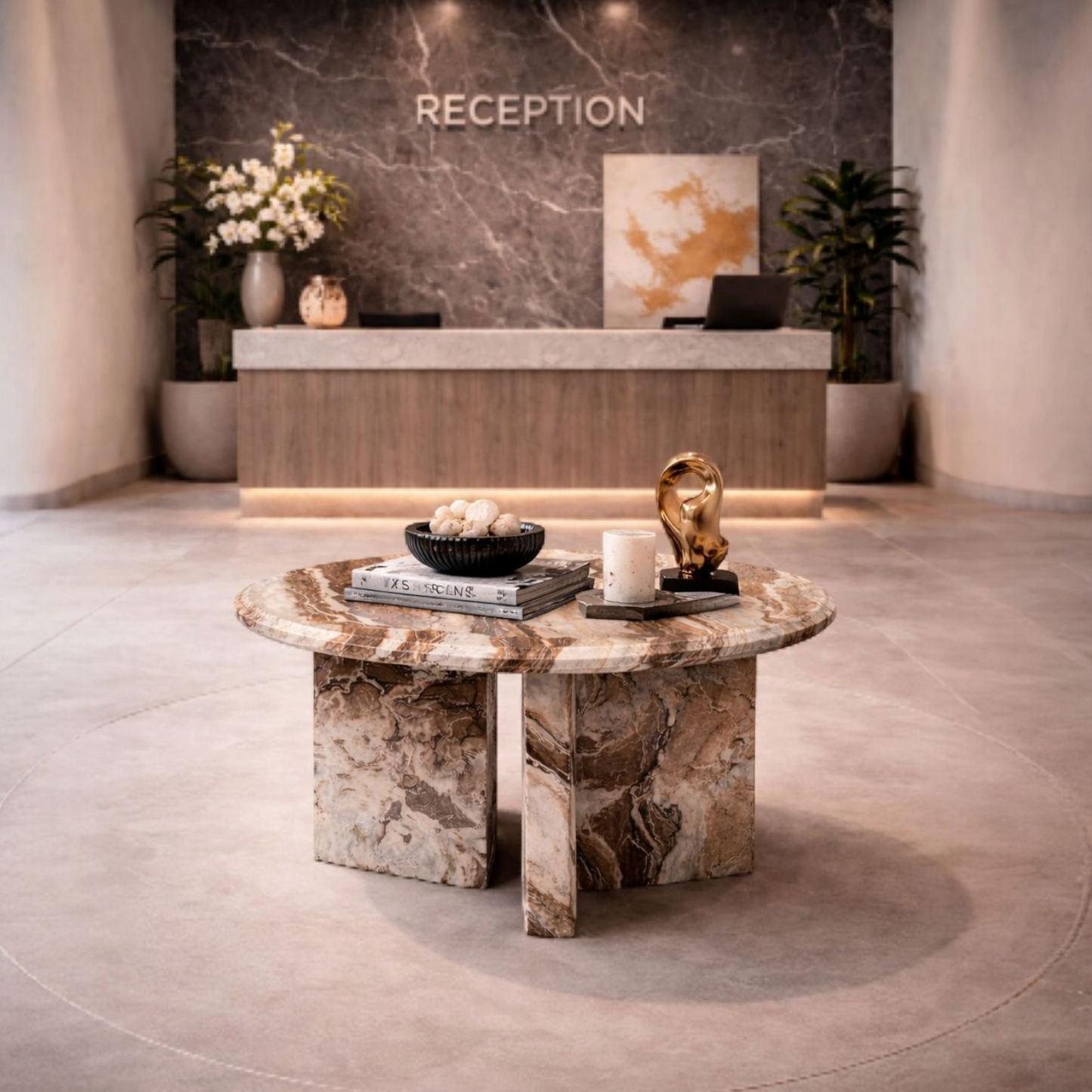 Luxury Marble Coffee Table for Living Room