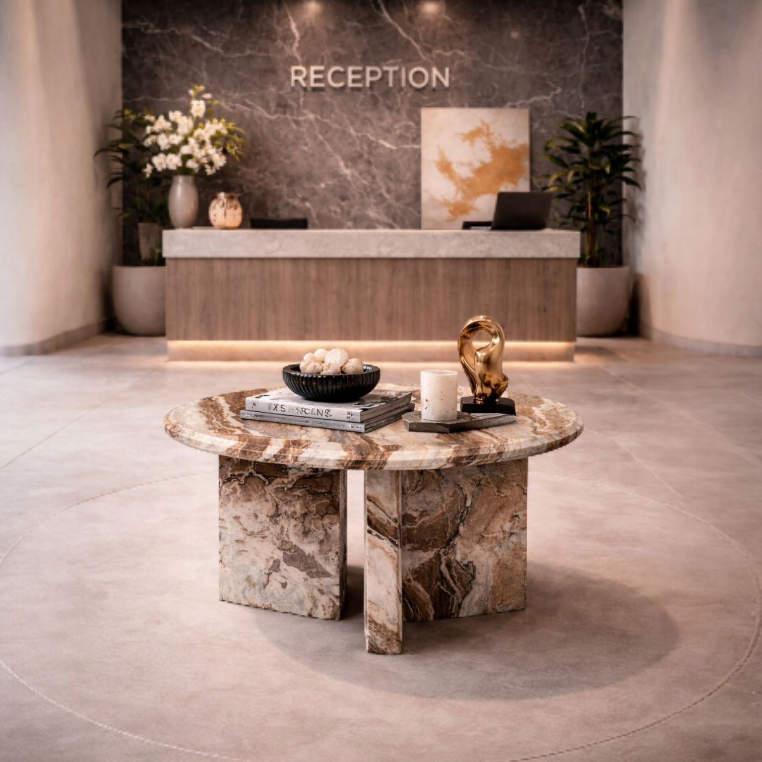 Luxury Marble Coffee Table for Living Room