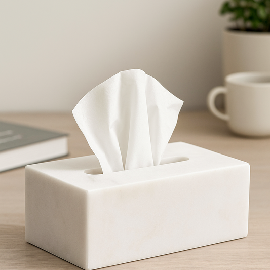 Minimalist Marble Tissue Box