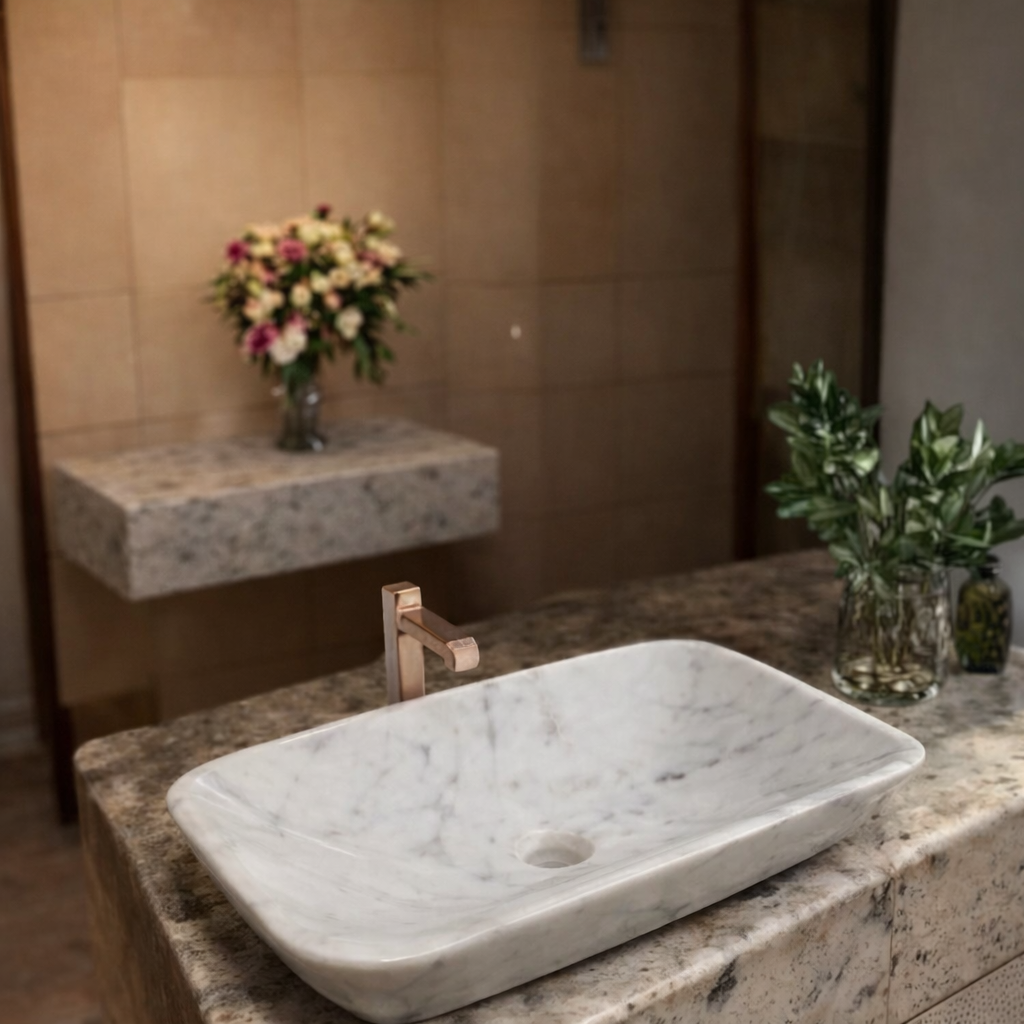 JJ - CT 03 White Marble Basin