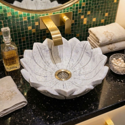 JJM-Lotus Luxe Marble Basin