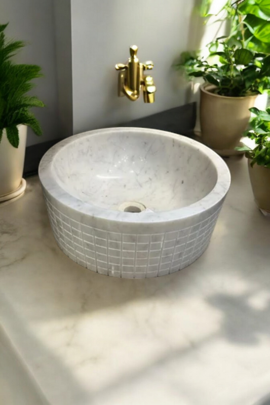 Classic Mosaic Marble Basin
