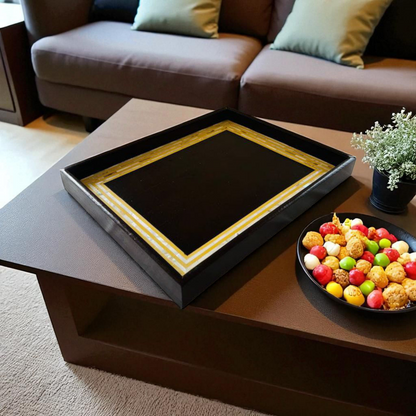 Golden Halo Wooden Mother of Pearl lnlay Tray