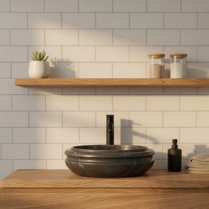 Prakriti Round Black Marble Basin