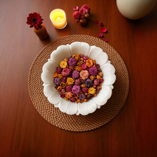 Petal Grace Marble Bowl