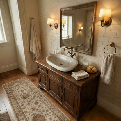 NatureCraft Oval Countertop Marble Basin