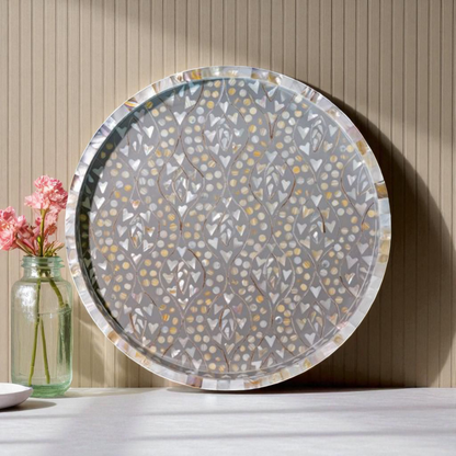 Aurora Wooden Mother of Pearl Inlay Tray