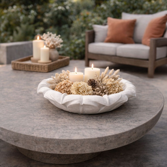 Petal Grace Marble Bowl