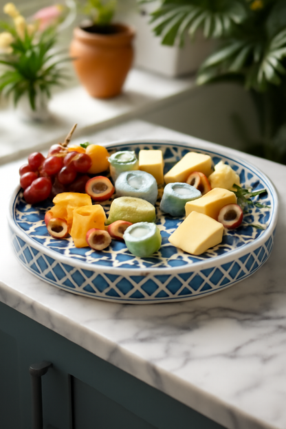 Moroccan Wooden Mother of Pearl Tray