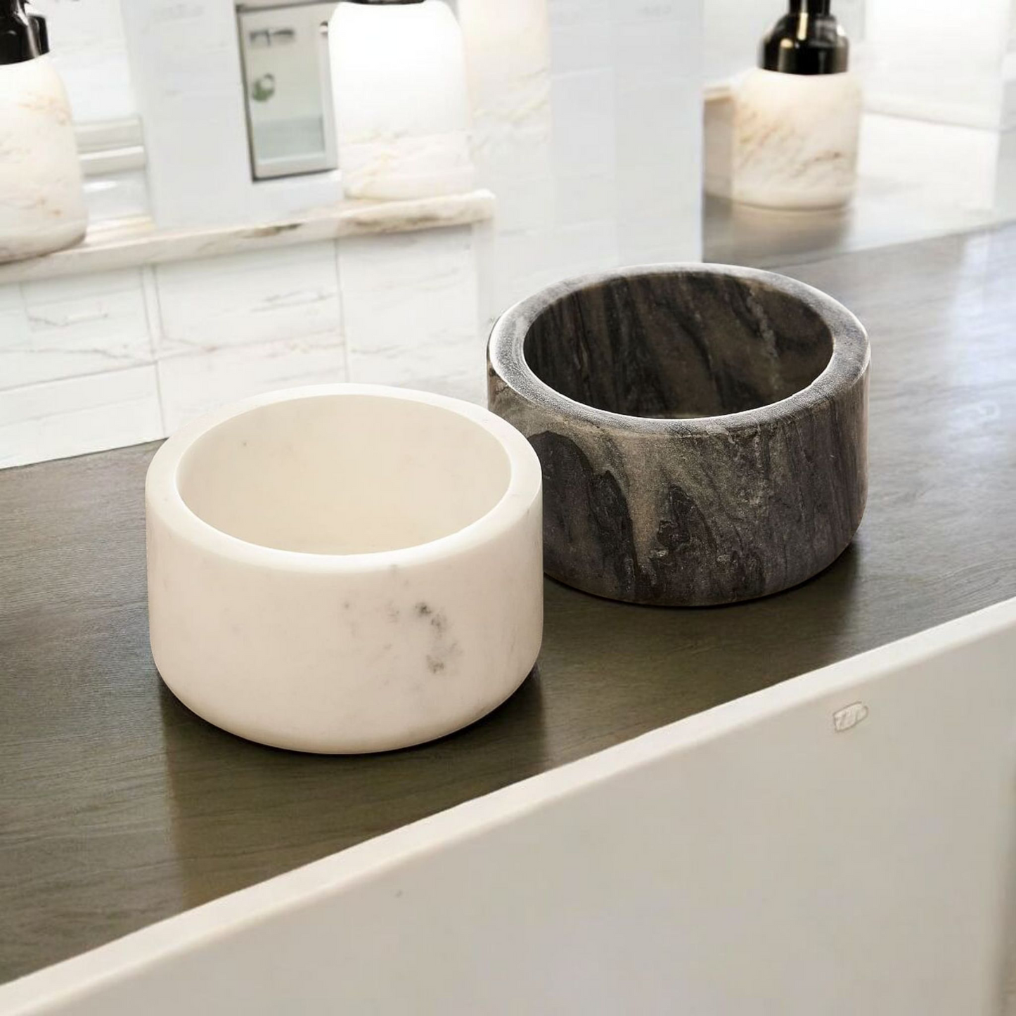 Midnight Noir Marble Bottle Coaster