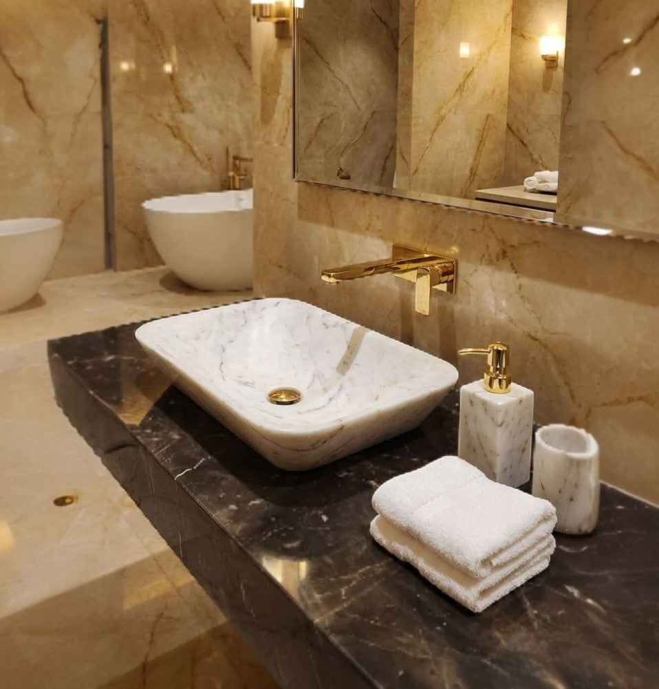 JJ - CT 03 White Marble Basin