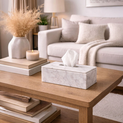 Natural Stone Marble Tissue Box