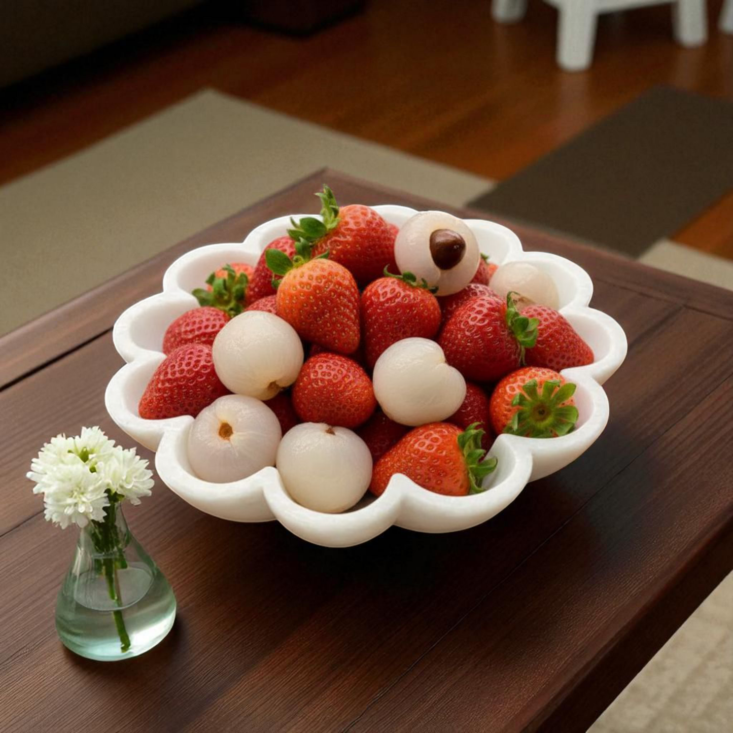 Marble Flower Shape Bowl