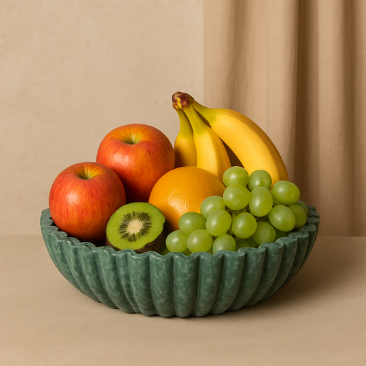 Ripple-Edge Marble Bowl