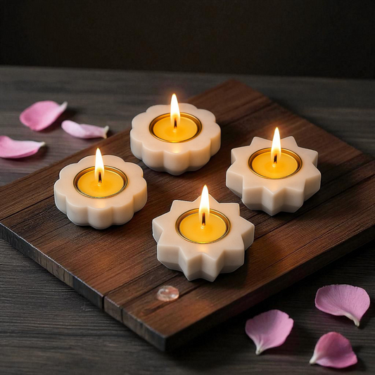 StarBloom Marble Diya Set