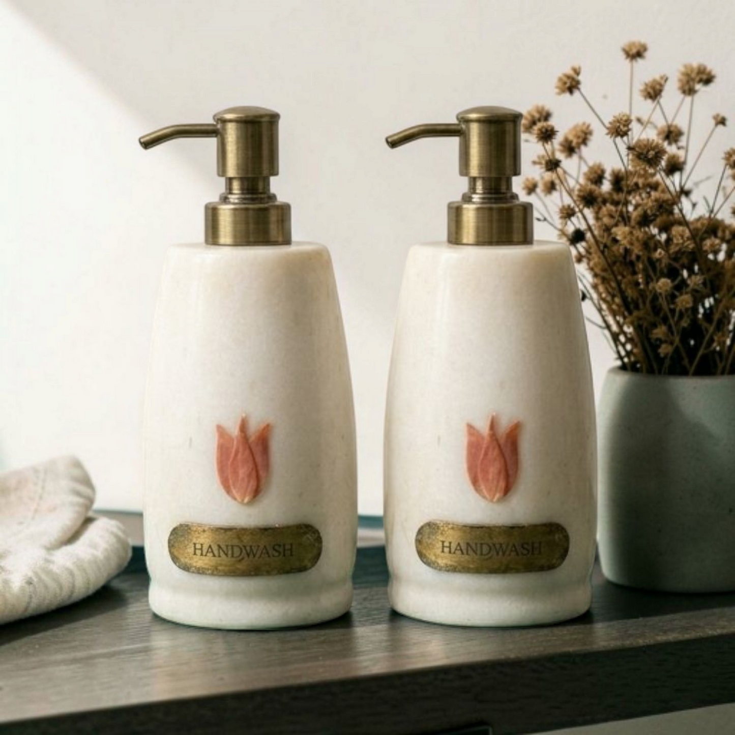 Regal Tulip Marble Soap Dispenser