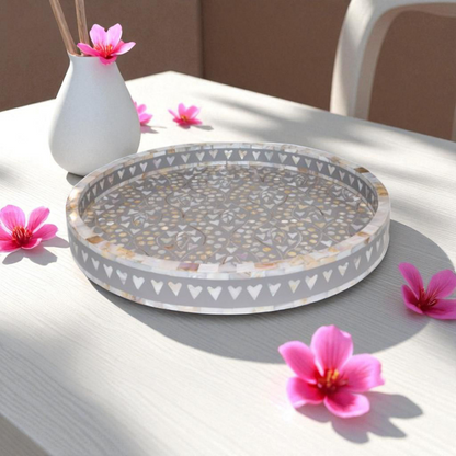 Aurora Wooden Mother of Pearl Inlay Tray