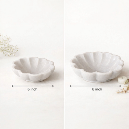 Marble Flower Shape Bowl (Small )