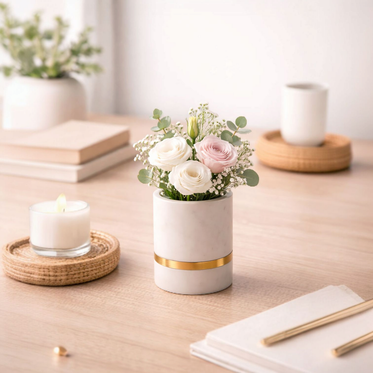 Royal Marble Brass Band multi-Purpose Holder / Organizer