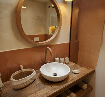 JJ- CT 02 White Marble Bowl Basin