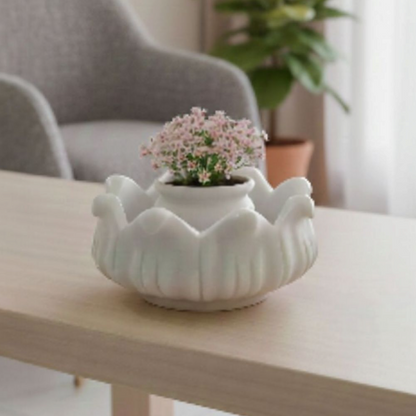 Marble Lotus shape urli bowl (Small)