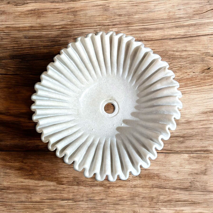Sculpted Shell Marble Basin