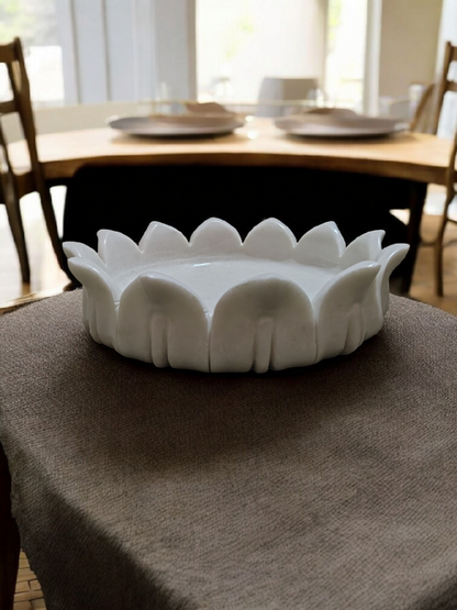 Marble Lotus shape urli bowl