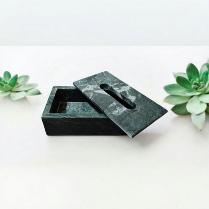 Heritage Green Marble Tissue Holder