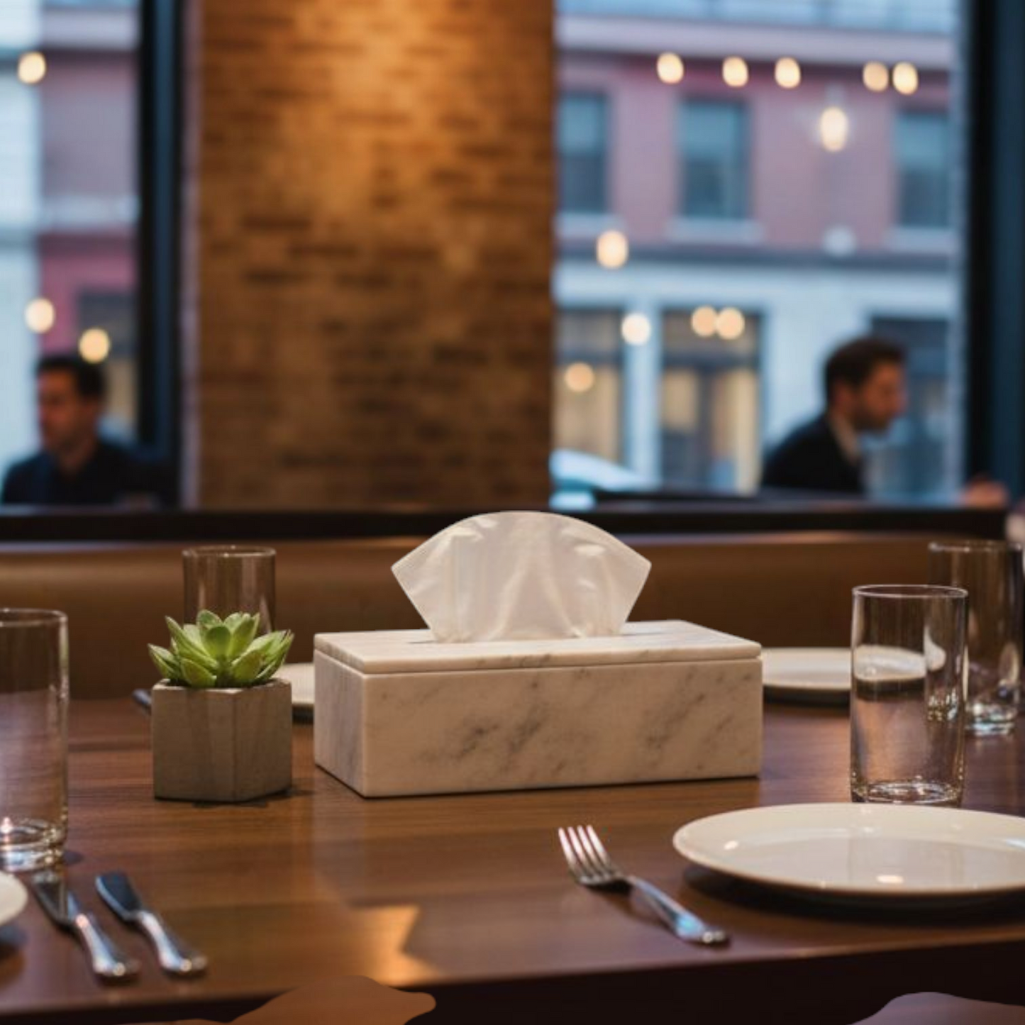 Natural Stone Marble Tissue Box