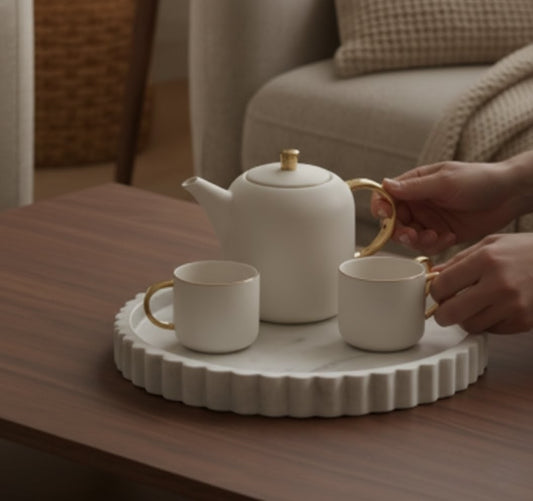 Pureform Marble Stone Tray