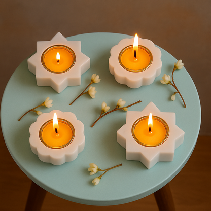 StarBloom Marble Diya Set