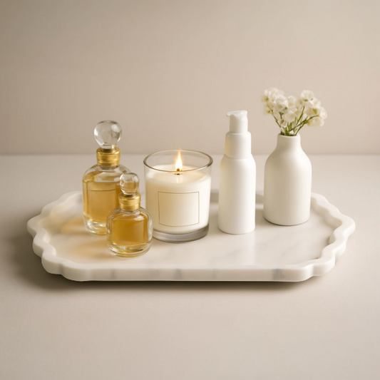 Royal White Marble Serving Tray