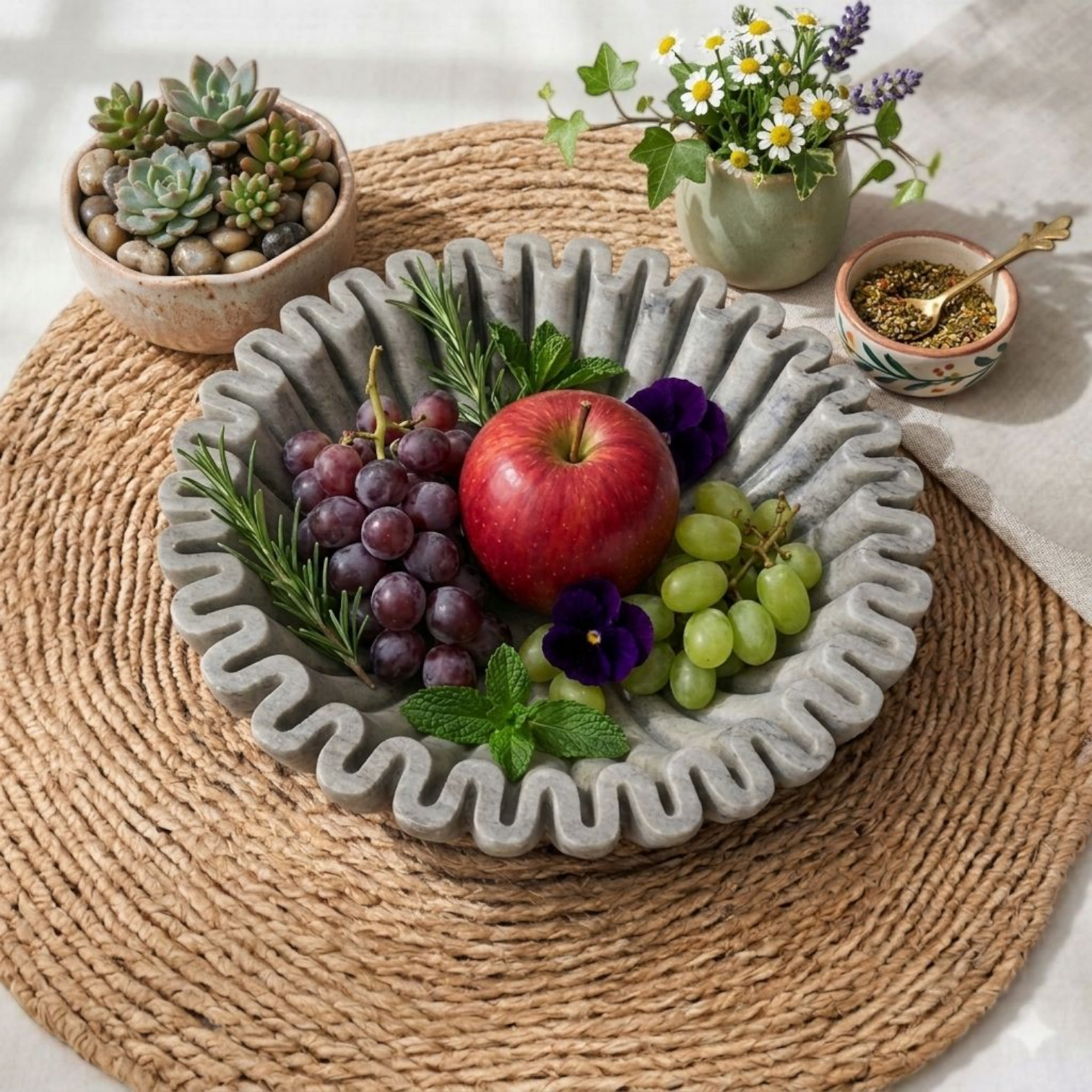 Handcrafted Marble Decorative Bowl for Home Decor