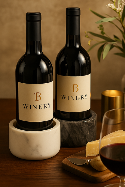 Midnight Noir Marble Bottle Coaster