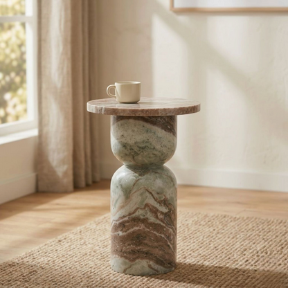 Modern Marble Side Table for Living Room