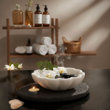 Marble Flower Shape Bowl (Small )